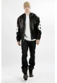 8 Ball Men's Bomber Genuine Leather Jacket Black