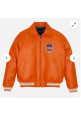 Men's Avirex Icon Jacket - Icon Orange Leather Jacket For Mens