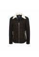 Men's Suede Leather Black Bomber Jacket