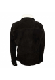 Men's Suede Leather Black Bomber Jacket
