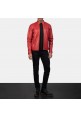 Mens Ionic Leather Red Jacket