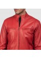 Men's Ionic Leather Red Jacket