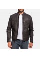 Mens Ionic Leather Black Jacket