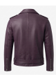 Purple Leather Biker Jacket - Purple Leather Jacket for Men