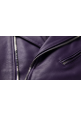Purple Leather Biker Jacket - Purple Leather Jacket for Men