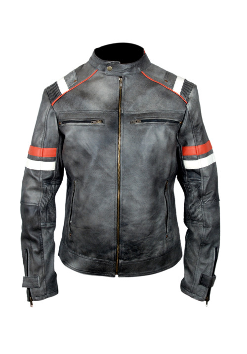 Kid's Fashion Gray Boys Leather Jacket