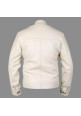 Boys Hero Team Four White Leather Jacket
