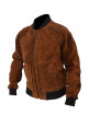 Men's Aloha Premiere Bradley Cooper Brown Bomber Suede Leather Jacket