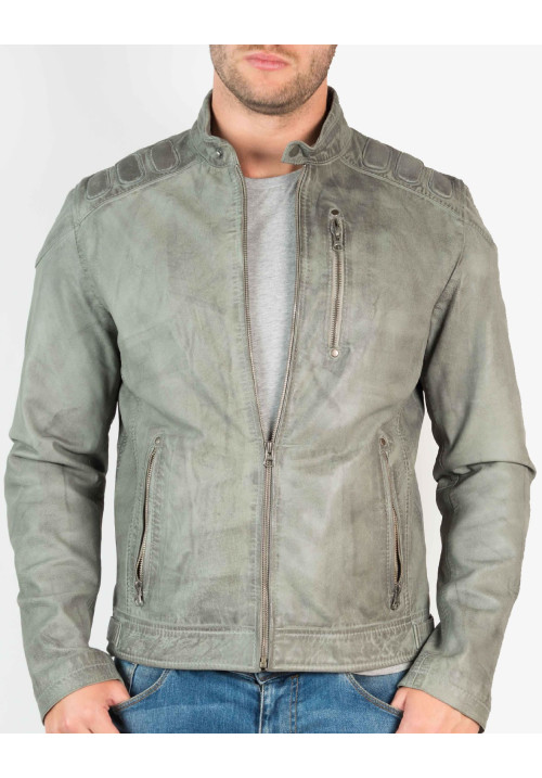 Men's New Fashion Leather Jacket 111