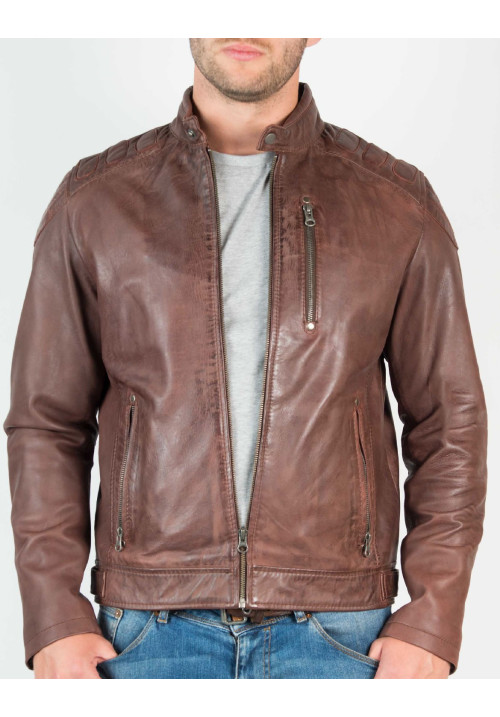 Men's New Fashion Leather Jacket 112