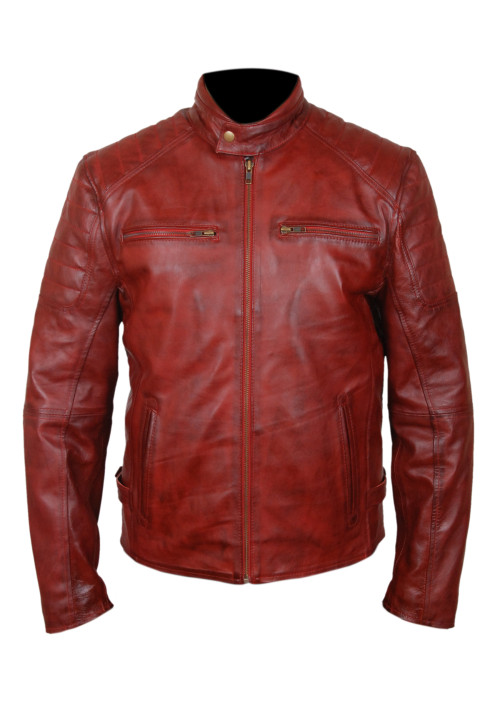 Men's Maroon Waxed Jacket