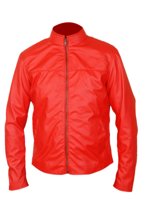 Men's Red Cafe Racer Jacket