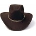 Longmire Leather Hat - Classic Men’s Brown Suede Cowboy Hat