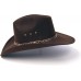 Longmire Leather Hat - Classic Men’s Brown Suede Cowboy Hat