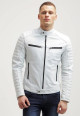 Boy's White Leather Jacket Men