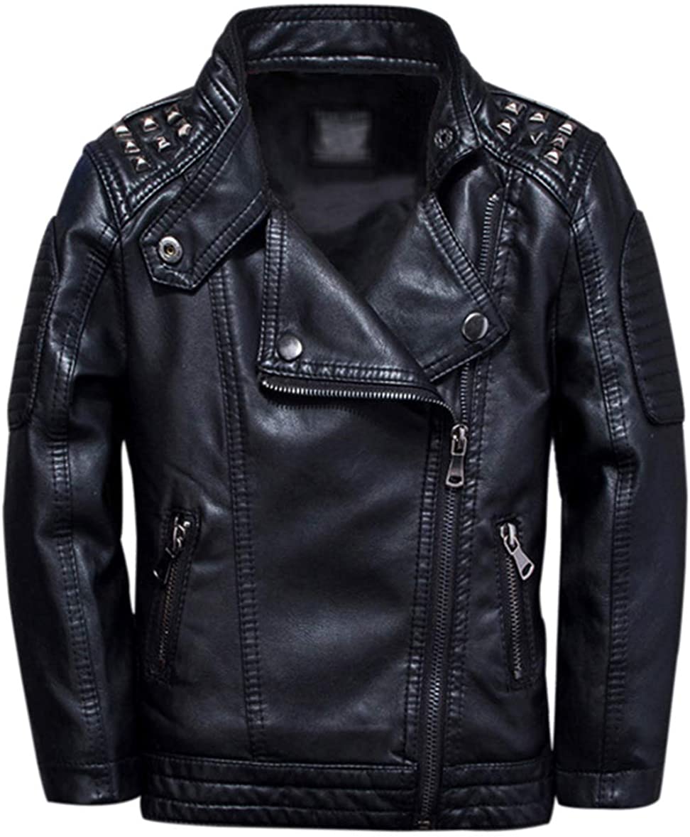 True Lav Style Kids Black Leather Jacket