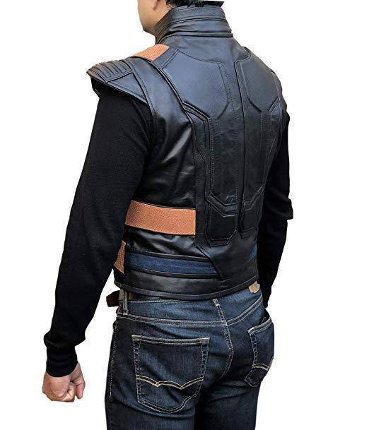 Men's Avengers Black Panther Erik Killmonger Michael B. Jordan Vest - Styling view showing versatility and wearability