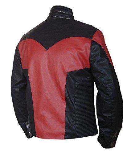 Kids Ant Man Leather Jacket — back view with detailed superhero styling
