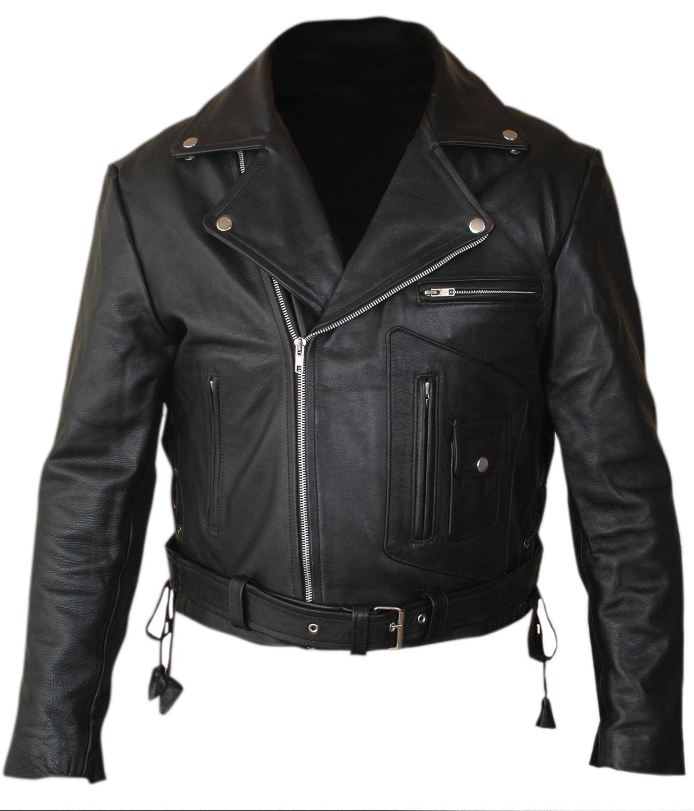 Kids Terminator Costume Jacket front view black biker style inspired by Terminator Arnold