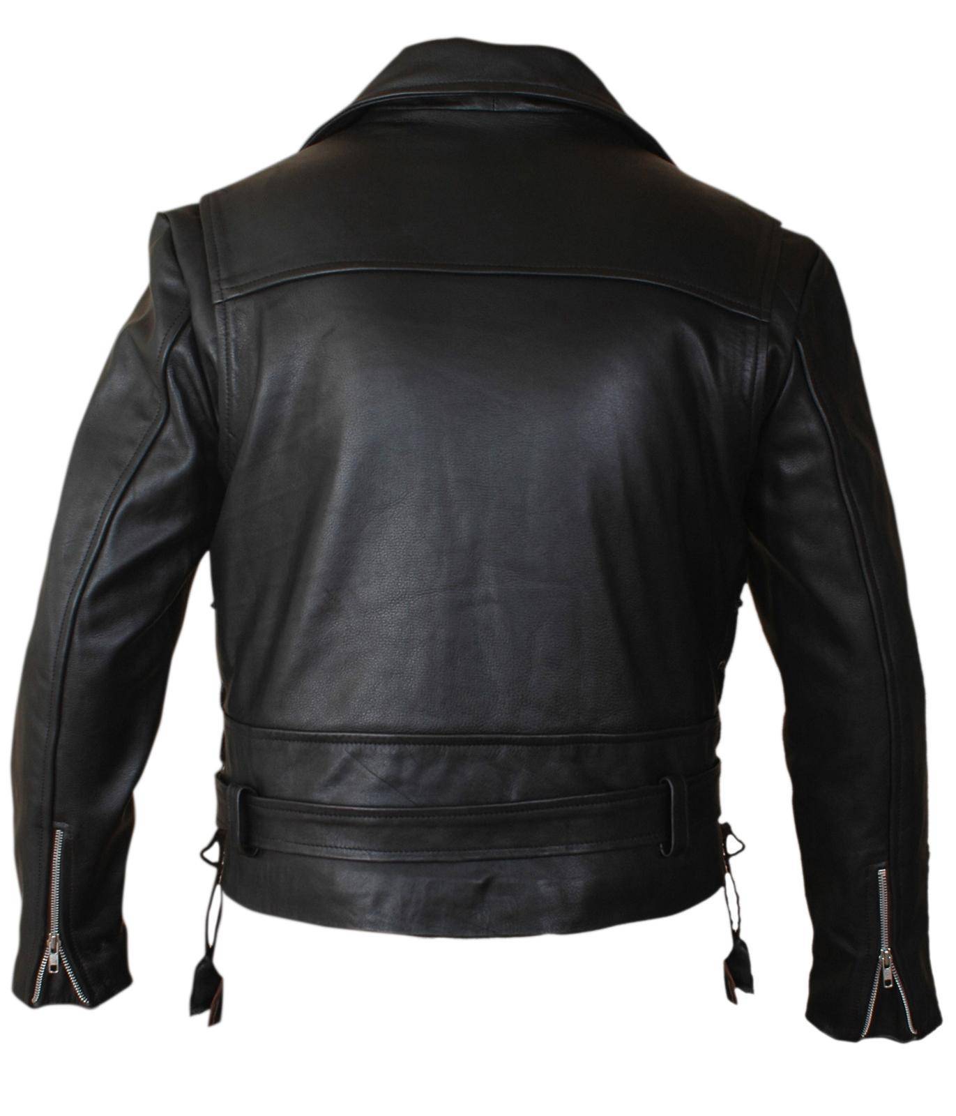 Kids Terminator Costume Jacket full look movie inspired black kids jacket final view