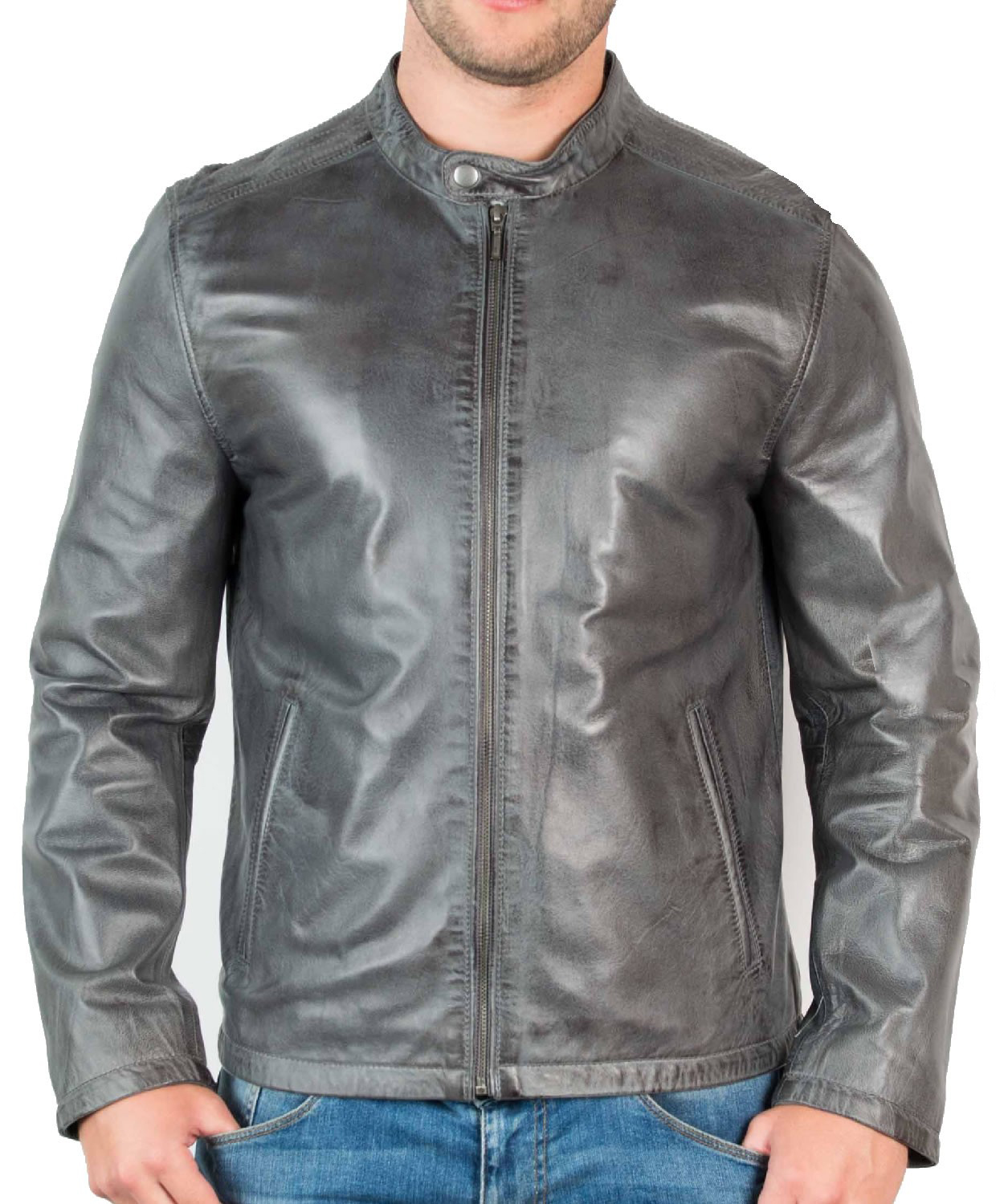 New Fashion Jacket 109 — main product photo showing the front view of the premium sheep leather jacket
