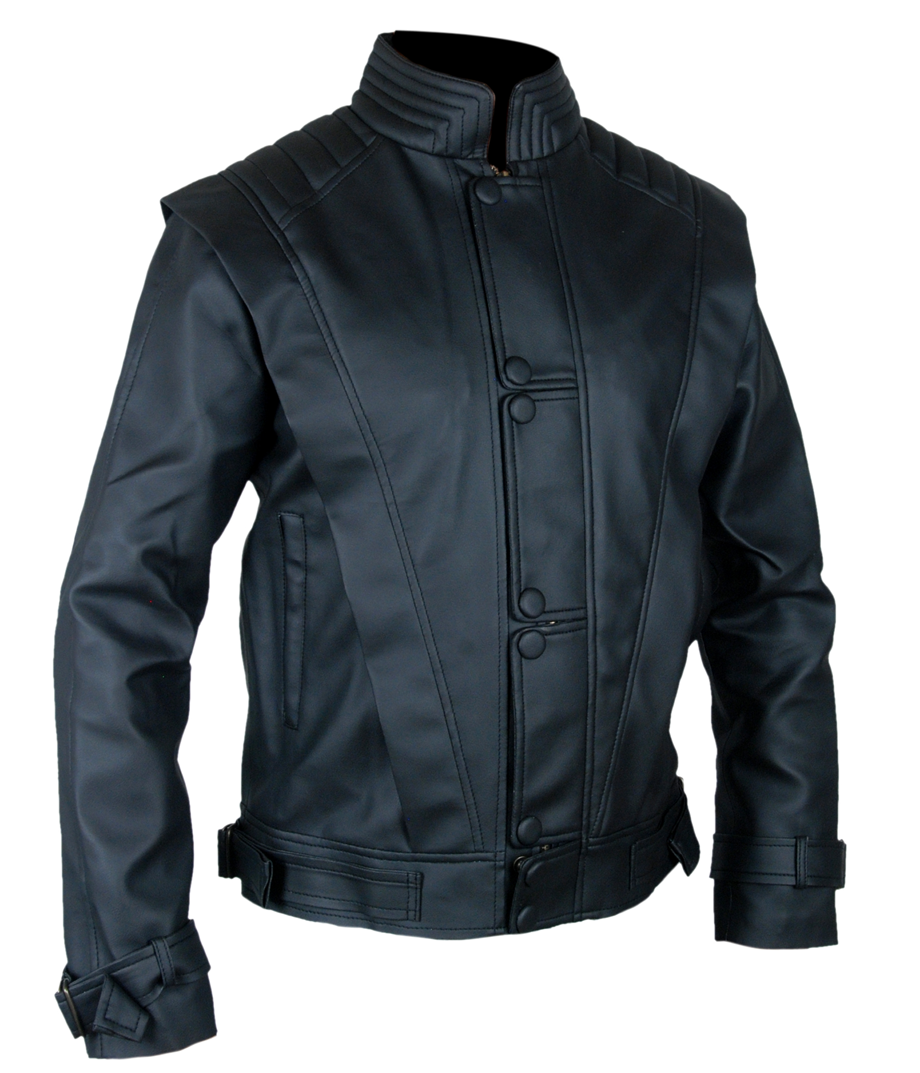 MICHAEL JACKSON COSTUME BLACK THRILLER — alternate view highlighting the chevron stripe details and sleeve design