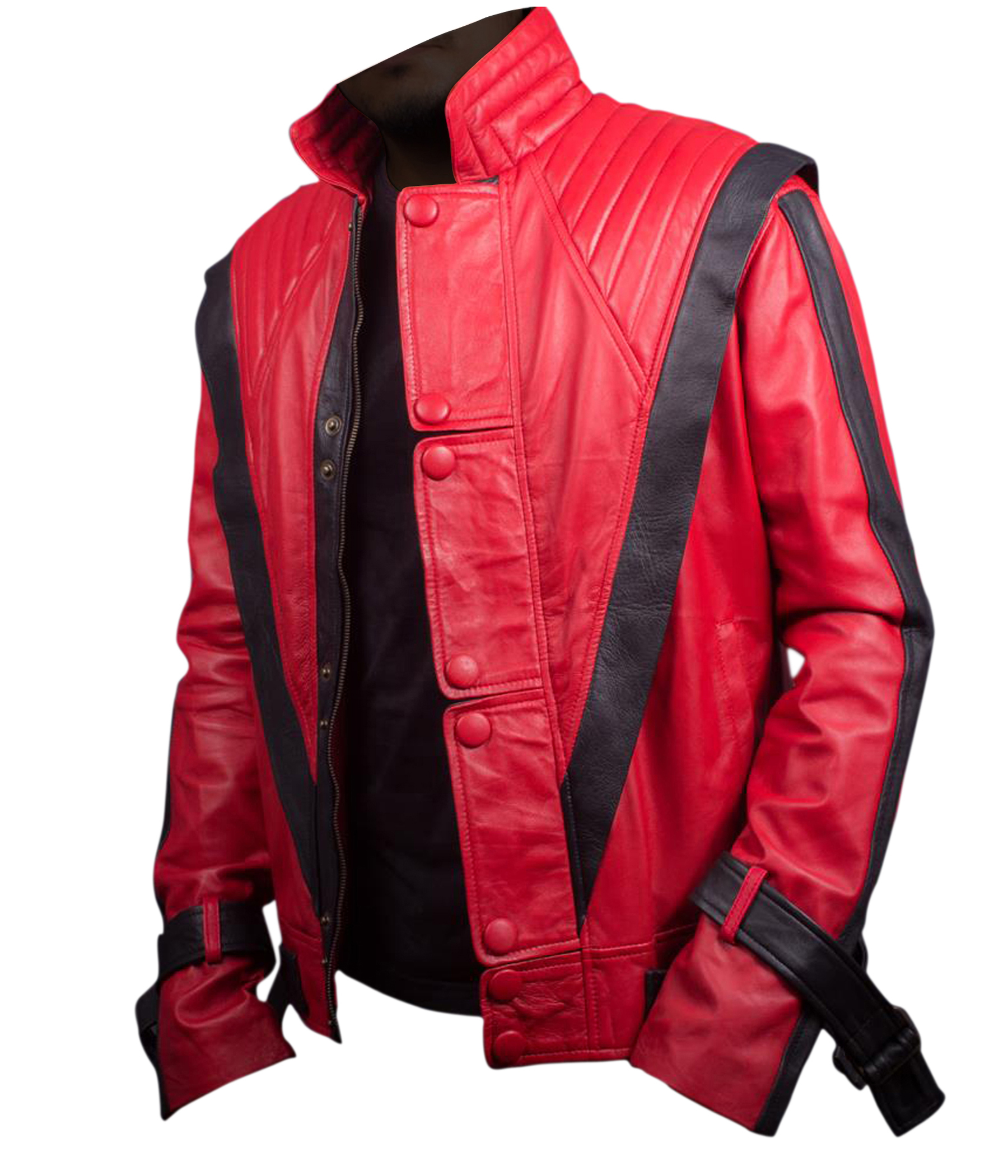 Michael Jackson RED LEATHER JACKET — detail / alternate view 1