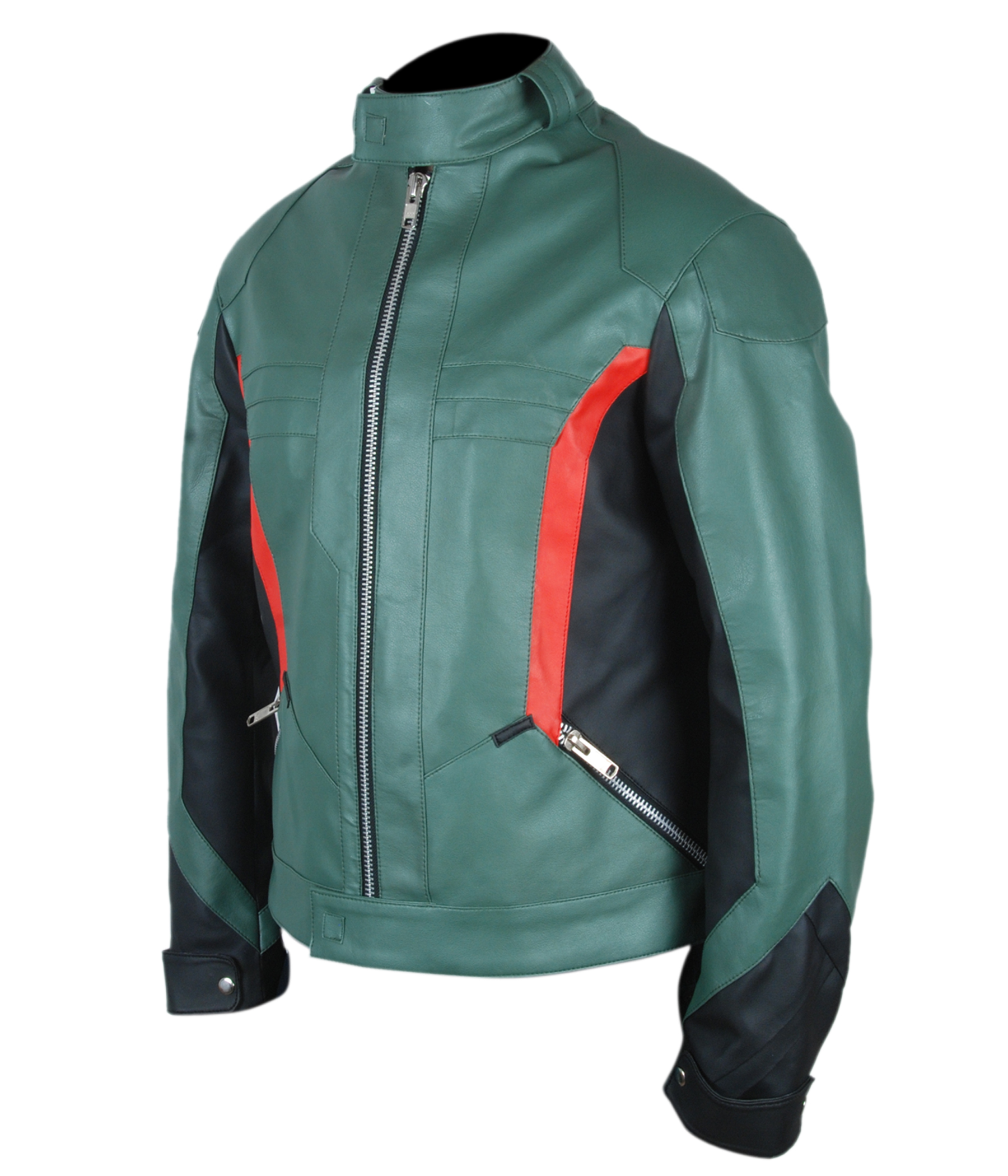 76-Green — side view showing jacket silhouette and fit