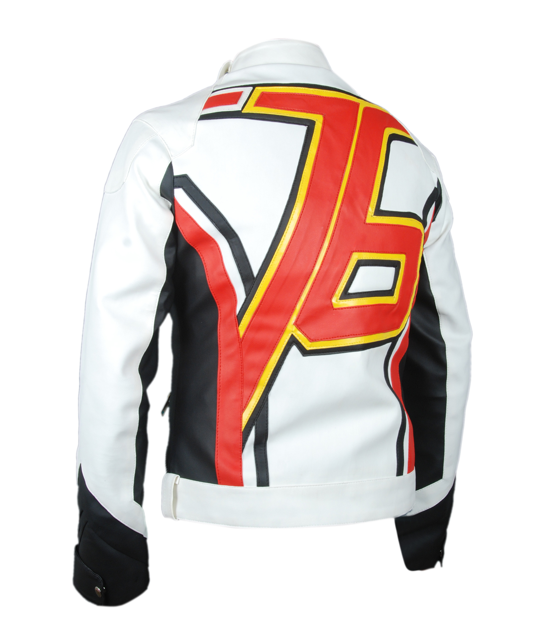 76-White — alternate view showing the jacket's side and sleeve detail
