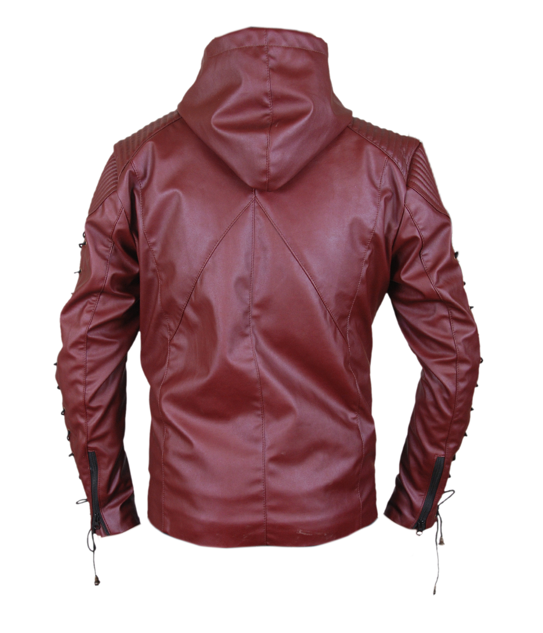 Arrow-Arsenal detail view showing the jacket's sleeve and shoulder construction