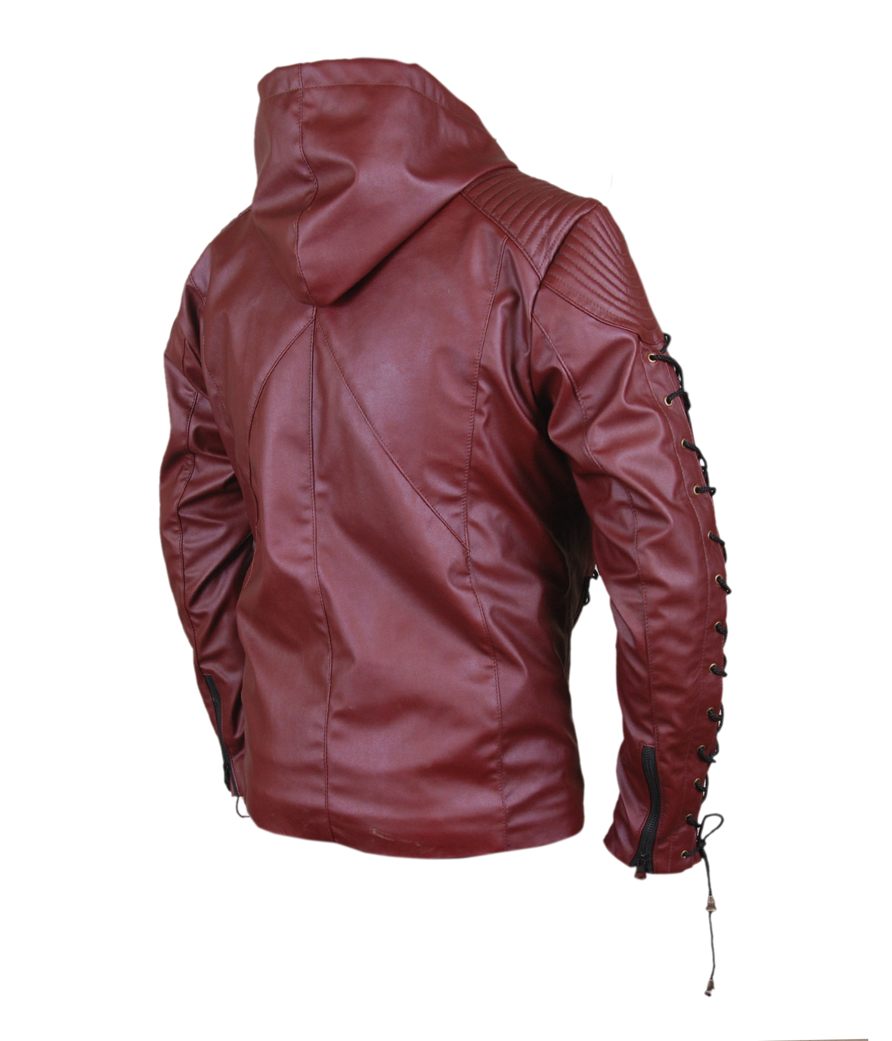 Arrow-Arsenal detail view of the jacket's inner lining and tag