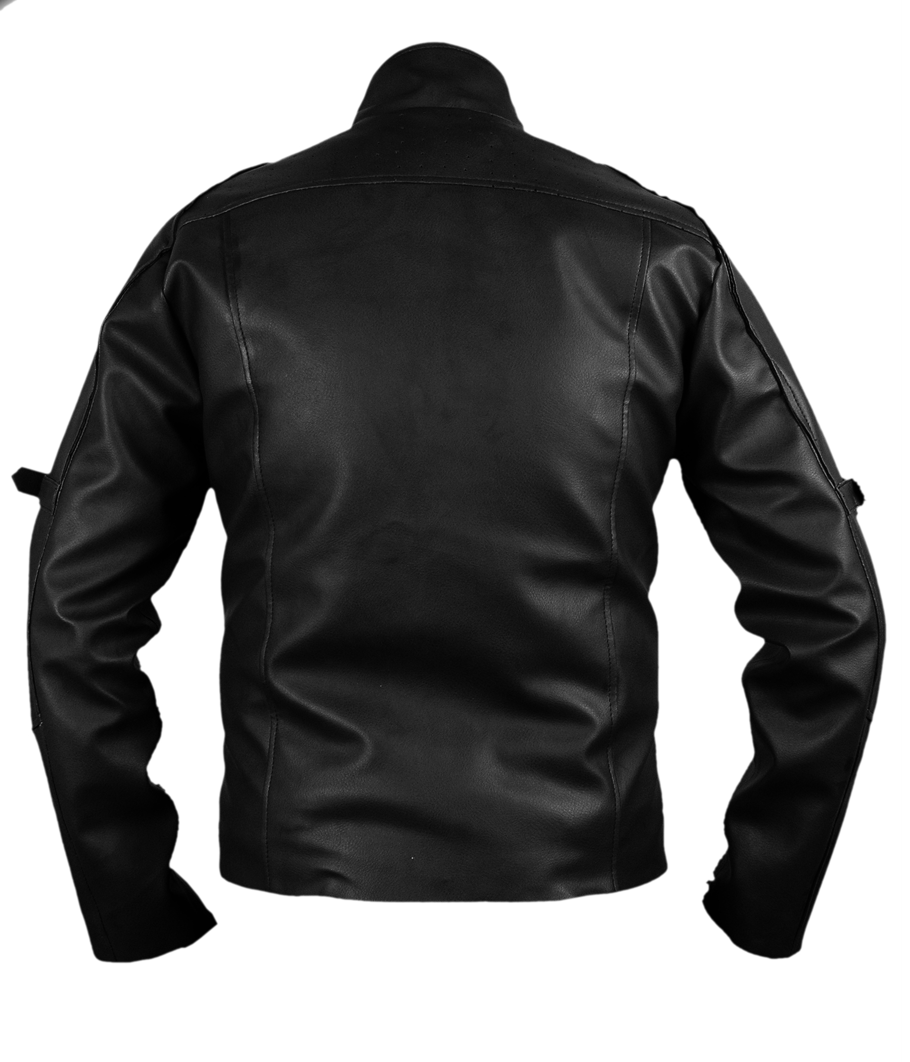 Guardian-Black jacket detail view showing zipper and stitching