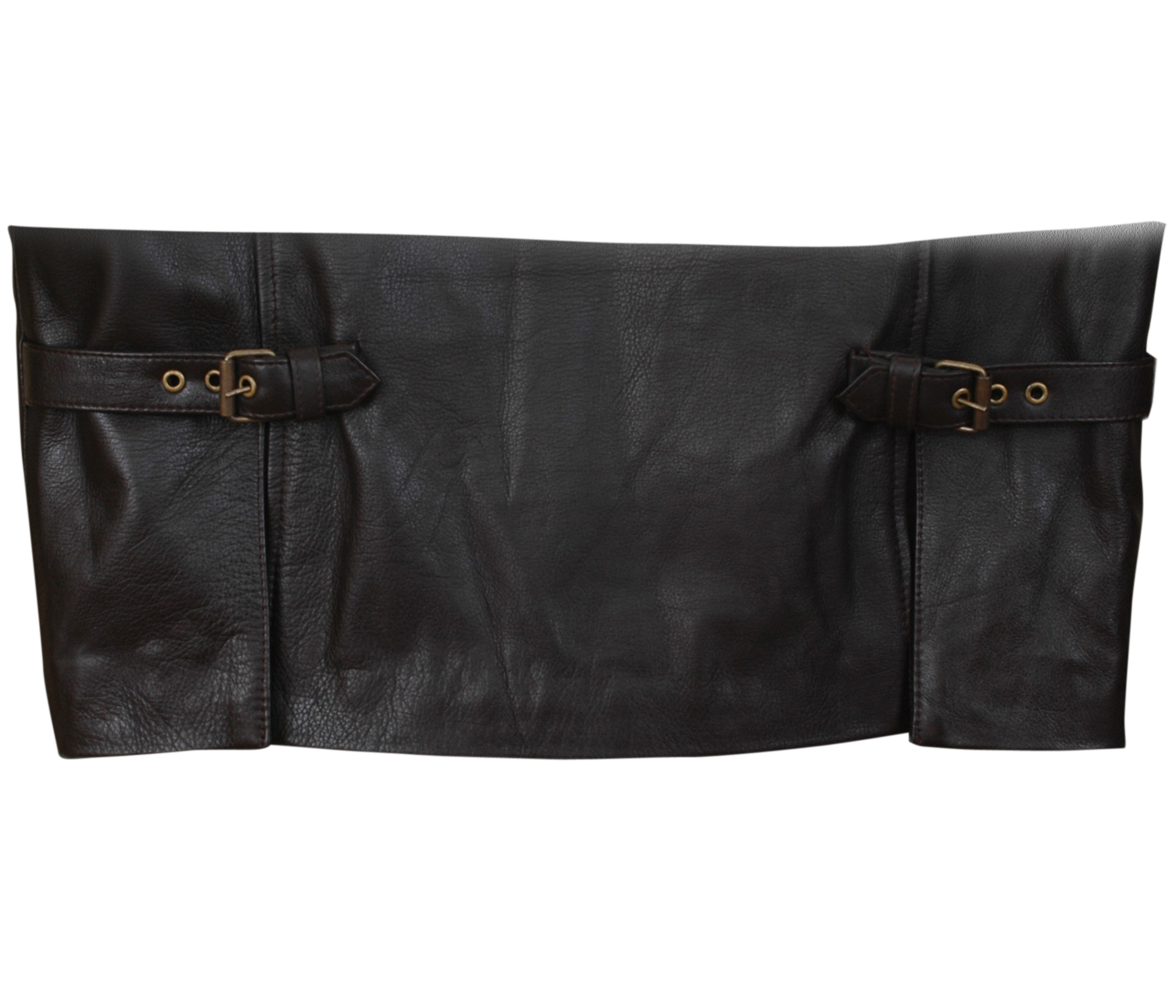 Indiana-Jones leather jacket — alternate view showing front pocket detail