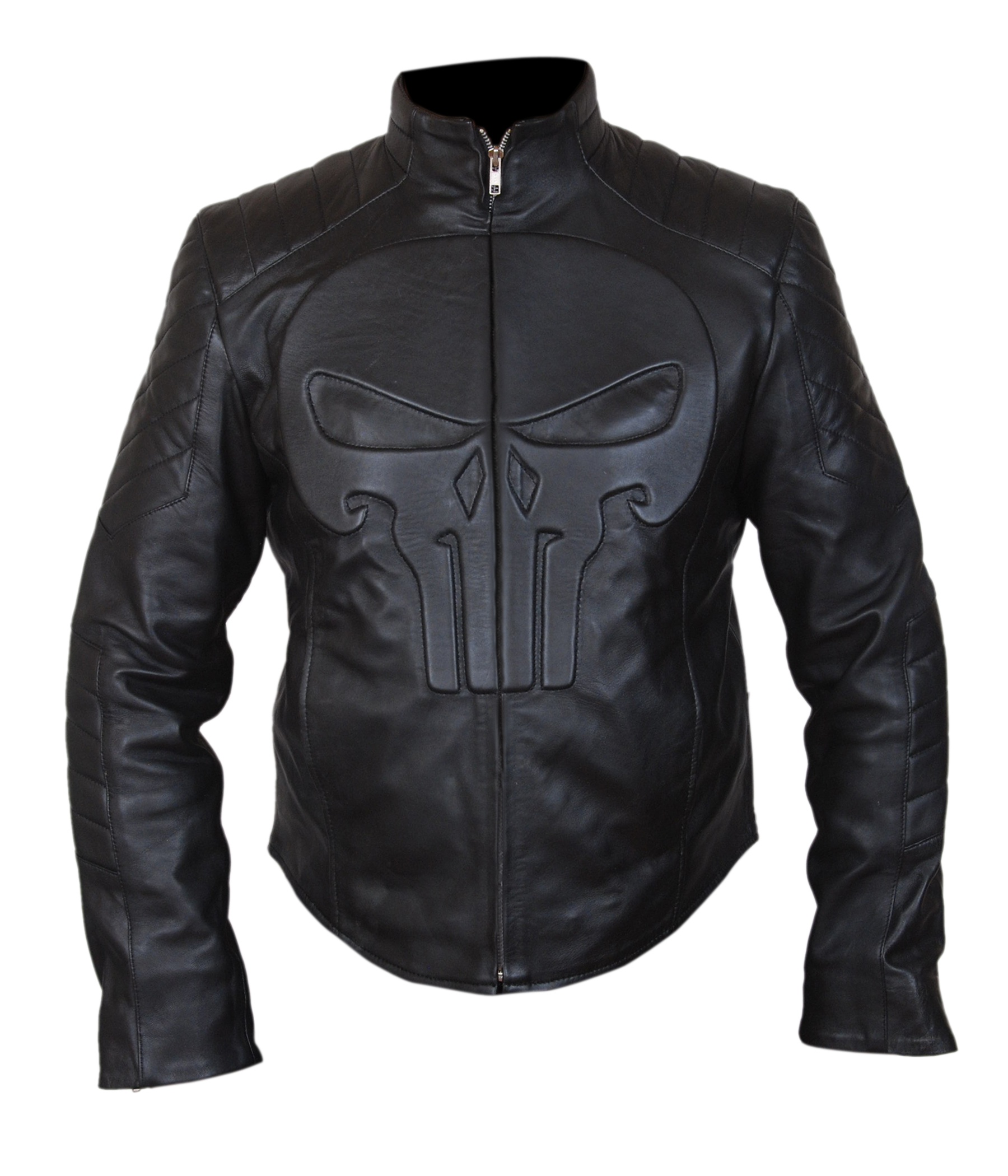Punisher leather jacket front view