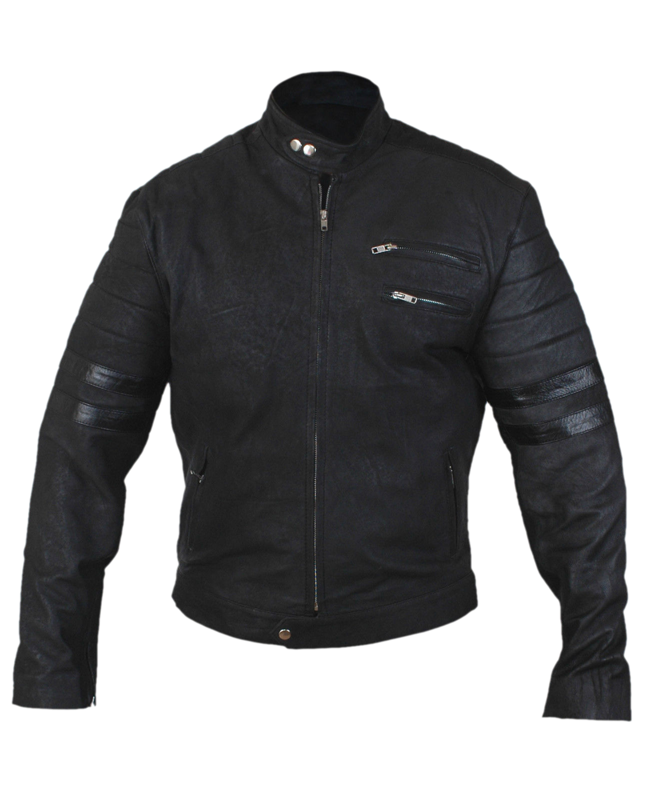 Retro-Black — main product photo showing full front view of the jacket