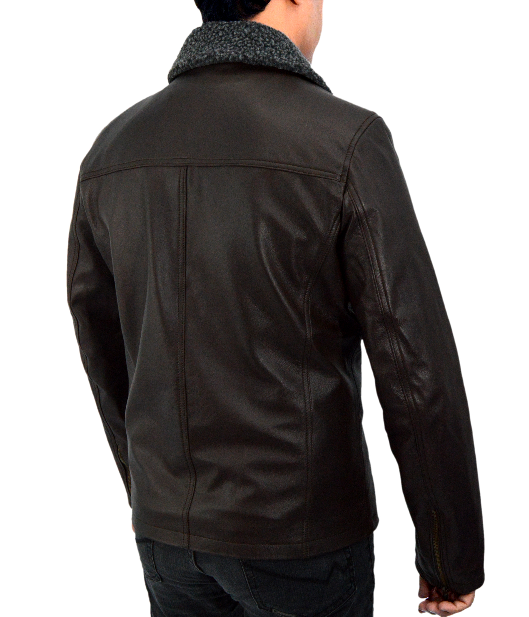 Ryan-Guzman — back view showing full jacket silhouette