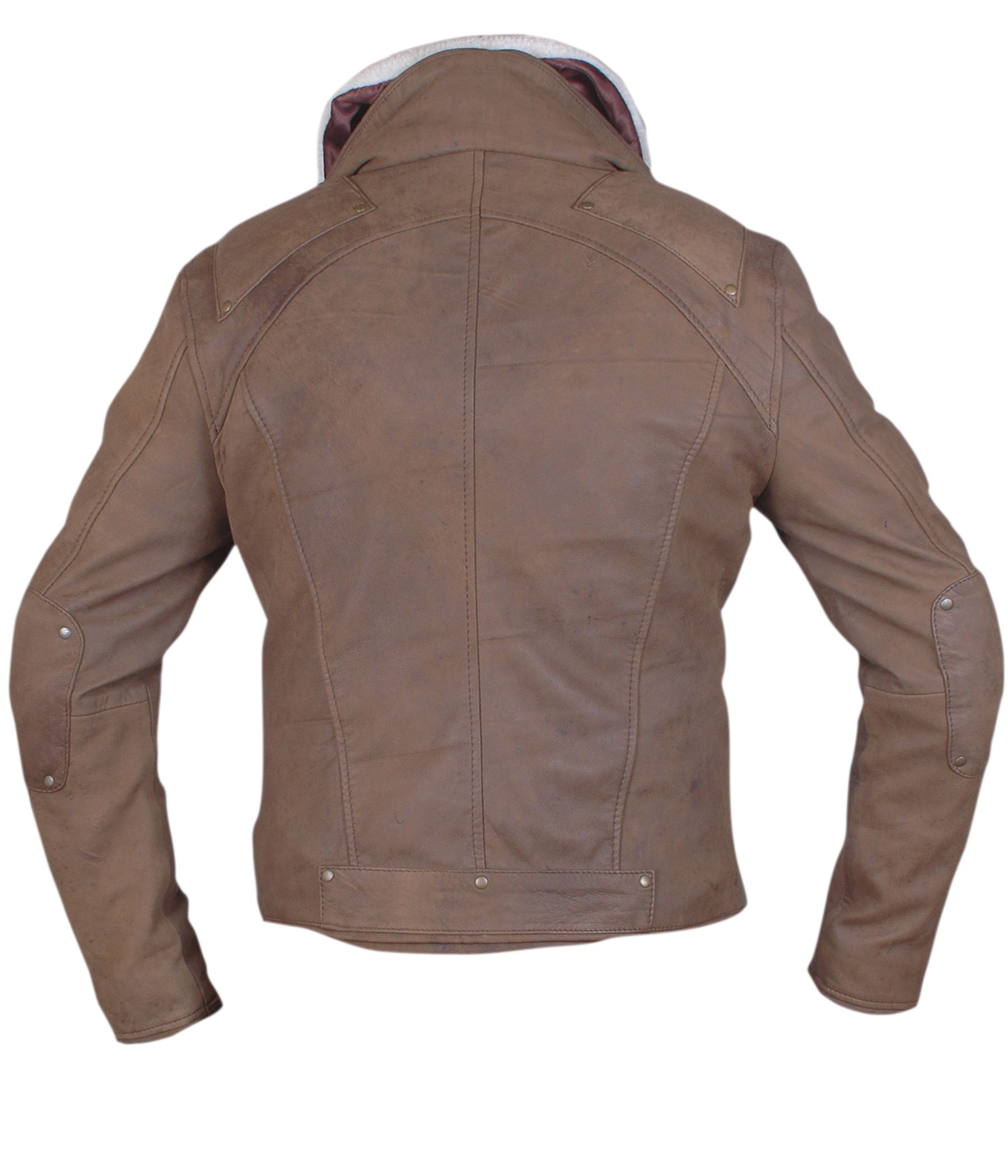 Wolfenstein jacket detail view showing back and stitching