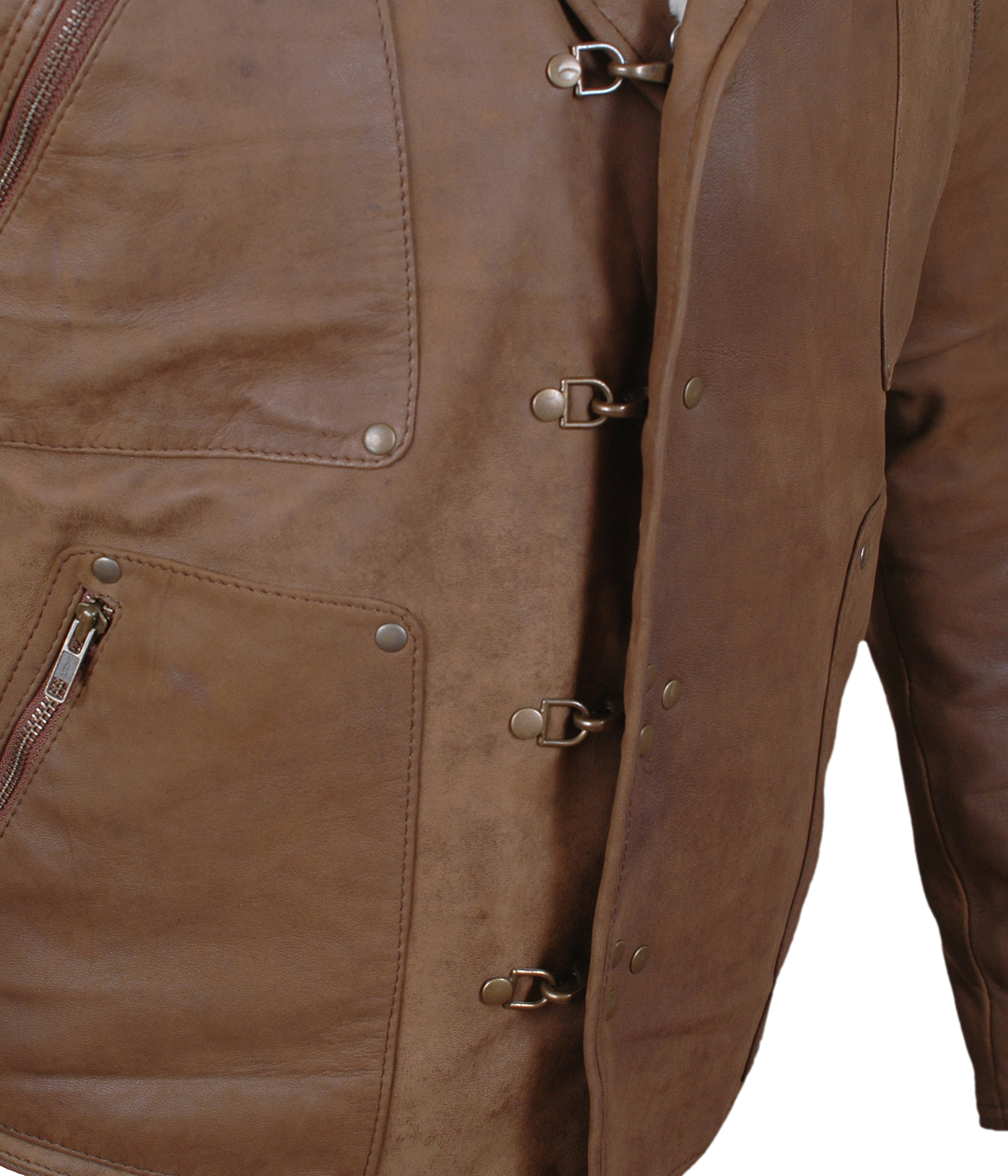 Wolfenstein jacket close-up of collar and lapel detail