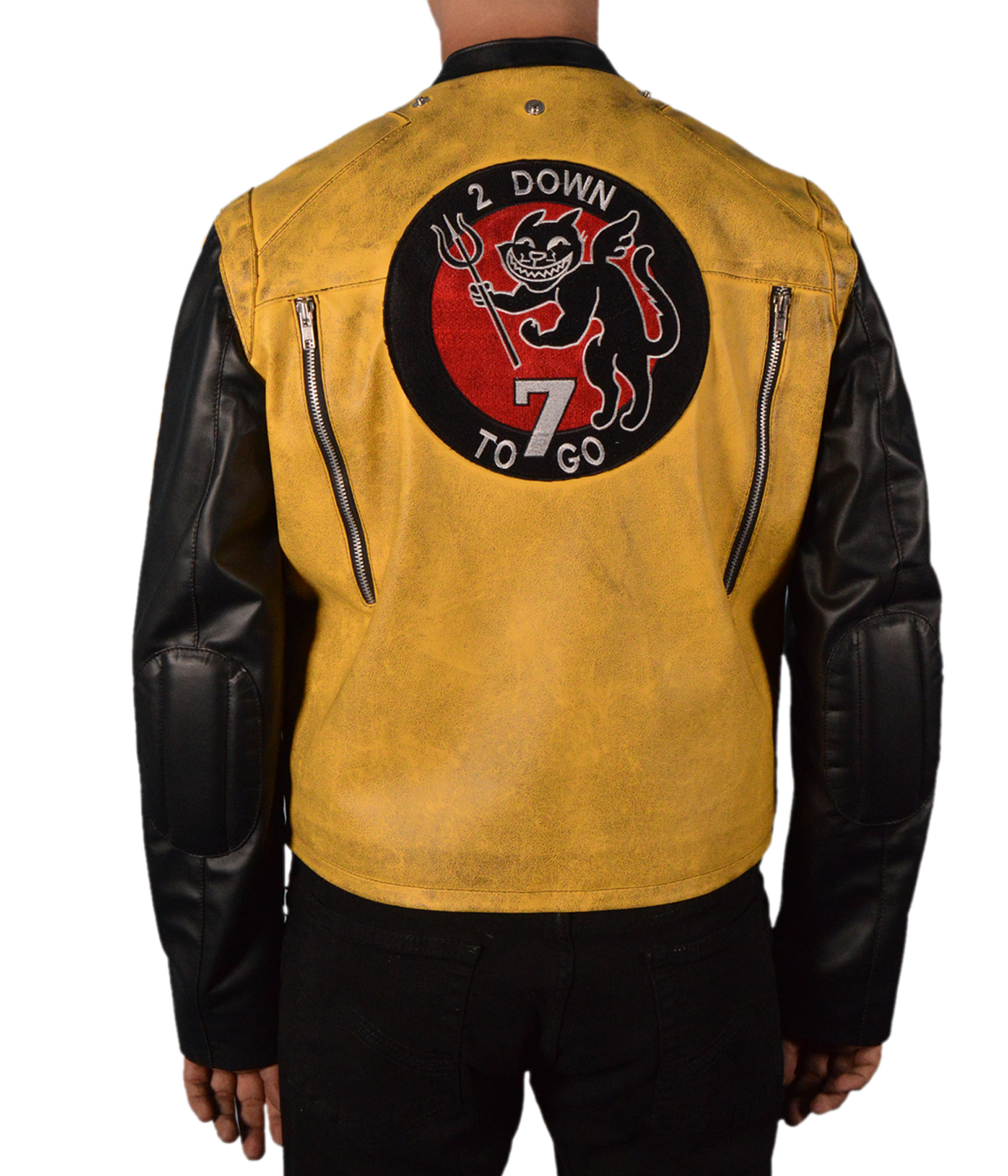 Wolfenstein-2 jacket - detail view showing back and stitching
