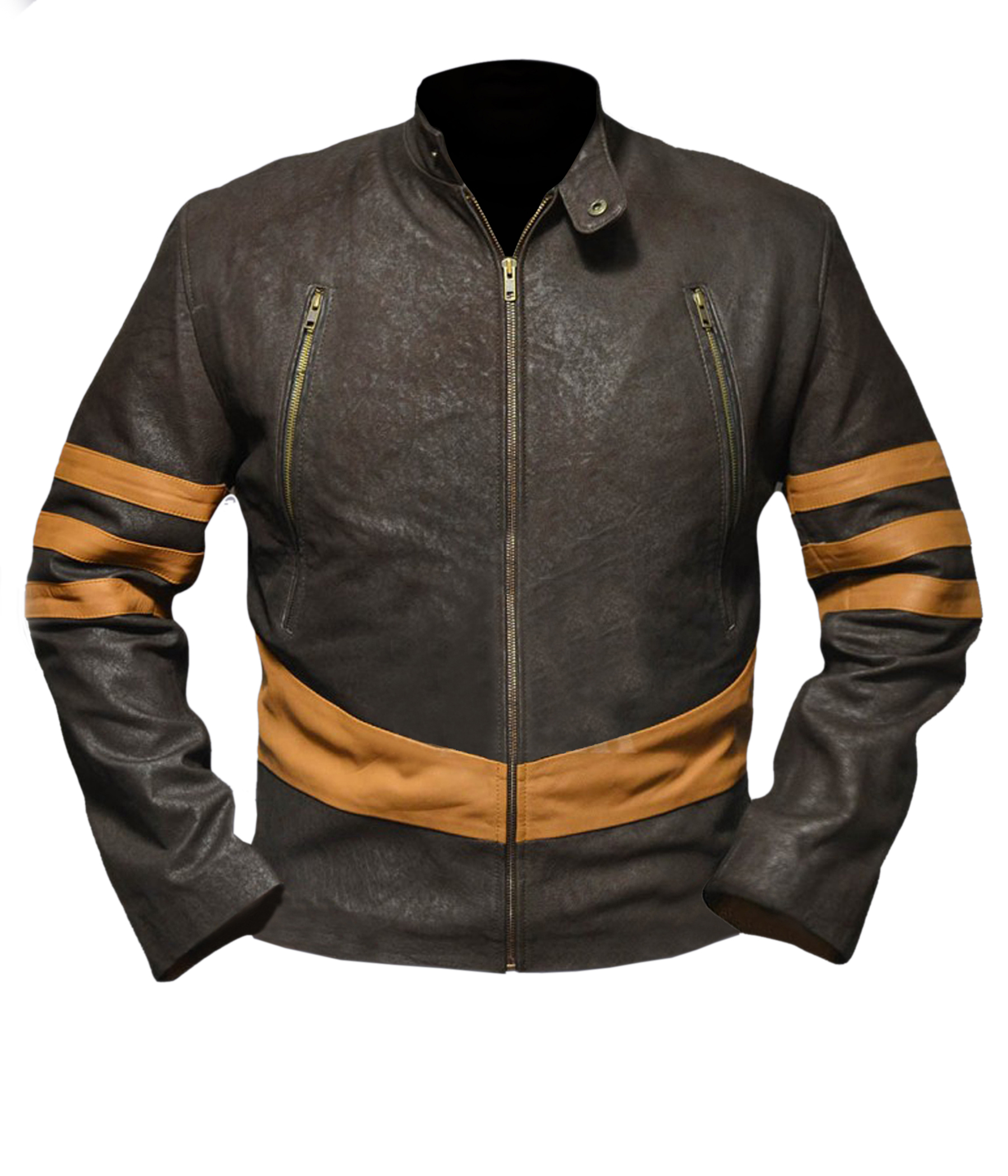 Xmen-Distressed distressed leather jacket – main product photo
