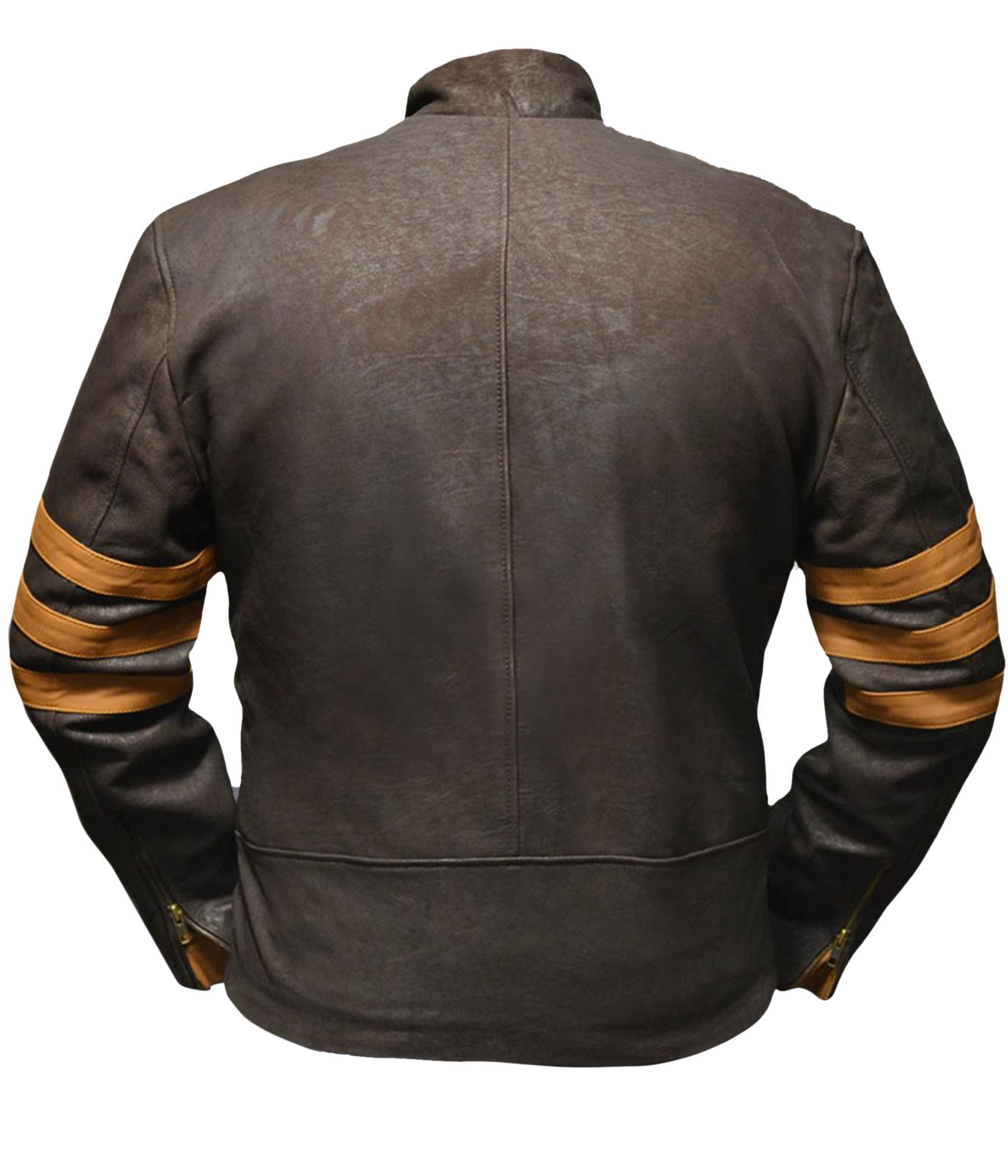 Xmen-Distressed distressed jacket – detail view showing texture and zipper