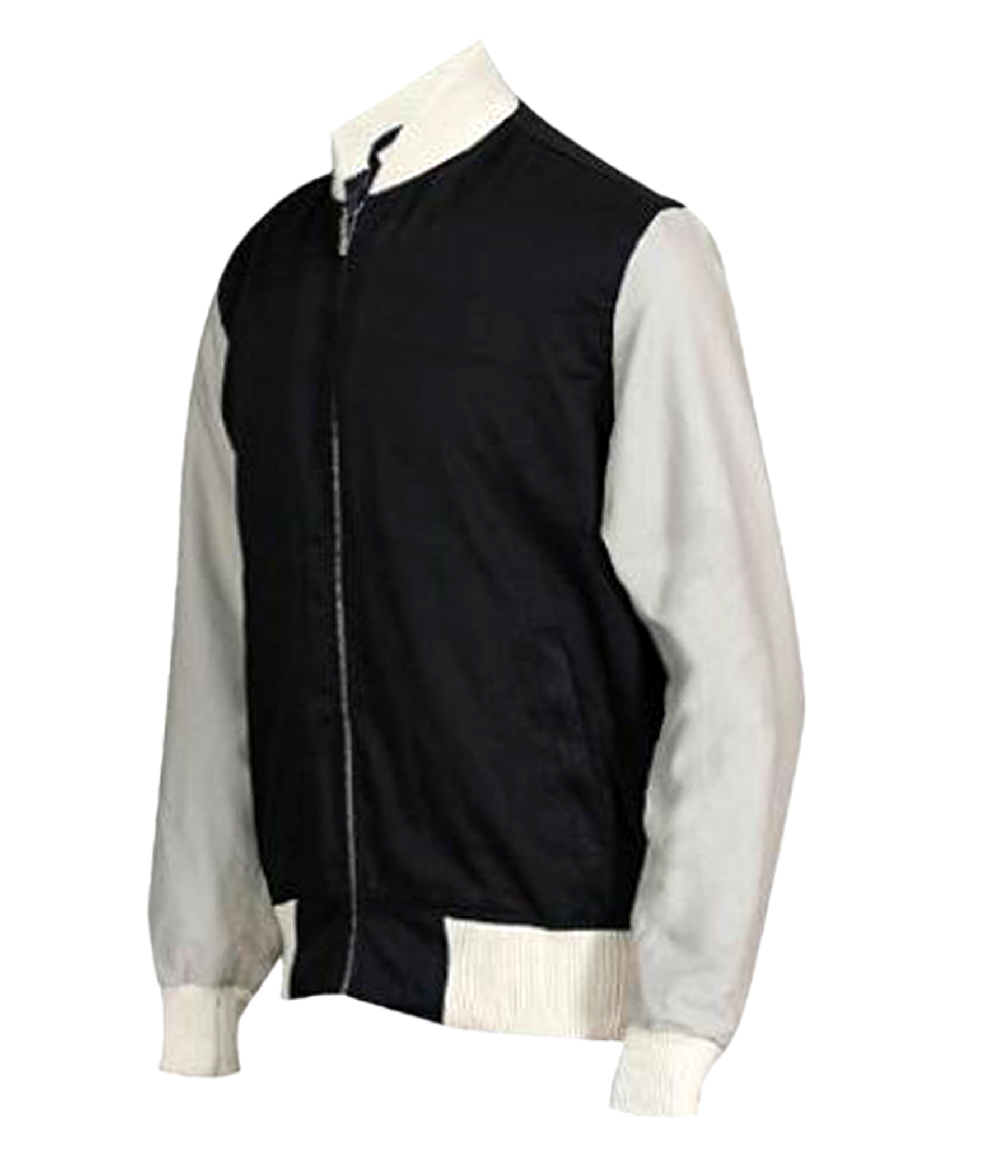 Baby-Driver jacket side view showing sleeve and pocket details