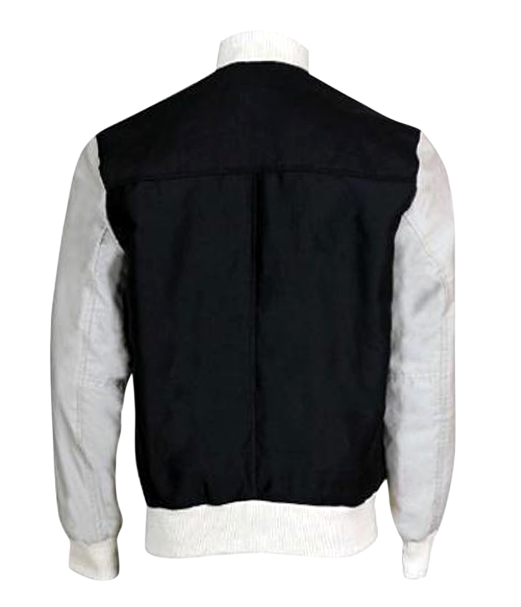 Baby-Driver jacket detail view showing zipper and stitching