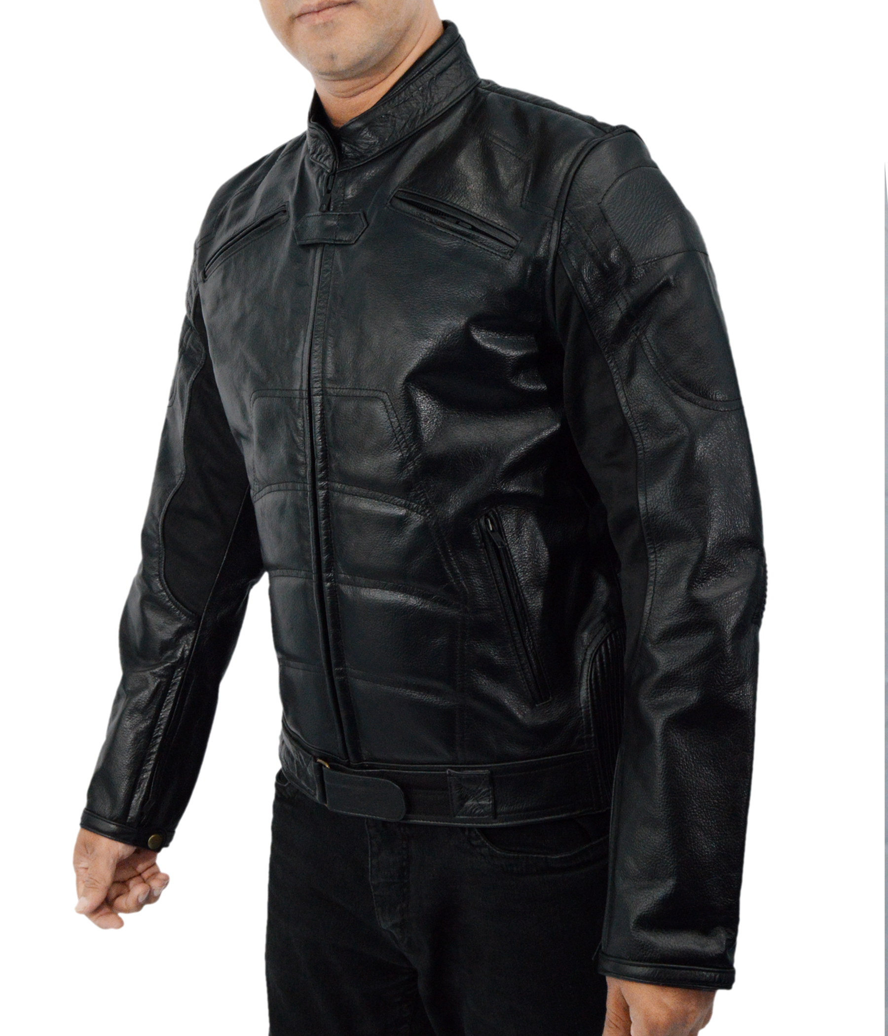 Batman-Motorcycle - close-up of stitching and pockets