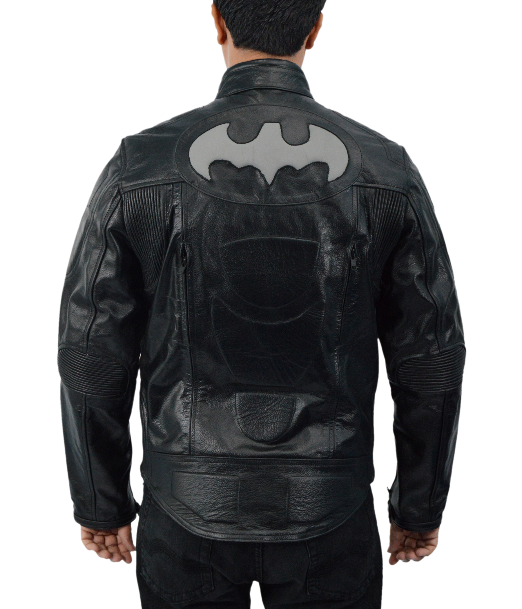 Batman-Motorcycle - detail view showing zipper and collar