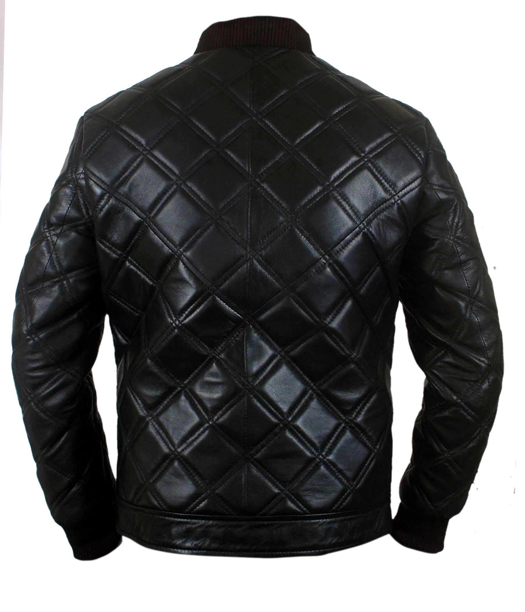 Bekham-Bomber — detail view of the jacket's zipper and collar