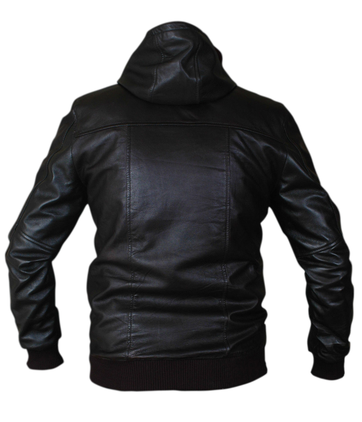 Bomber-Hoodie detail view showing pocket and stitching