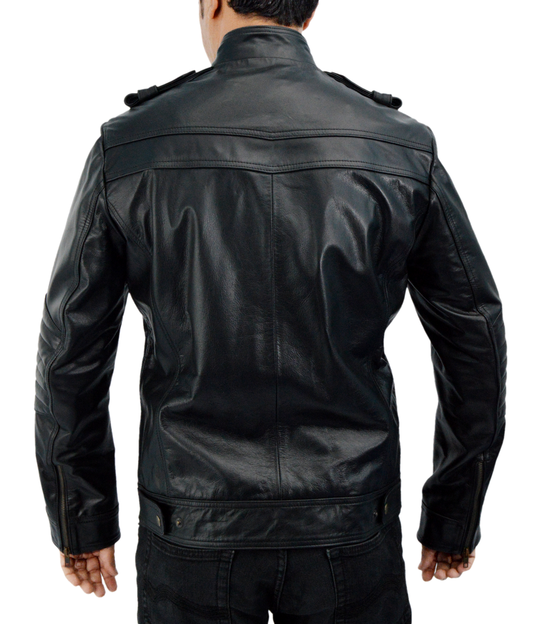 Breaking-Bad jacket detail view showing zipper and lapels