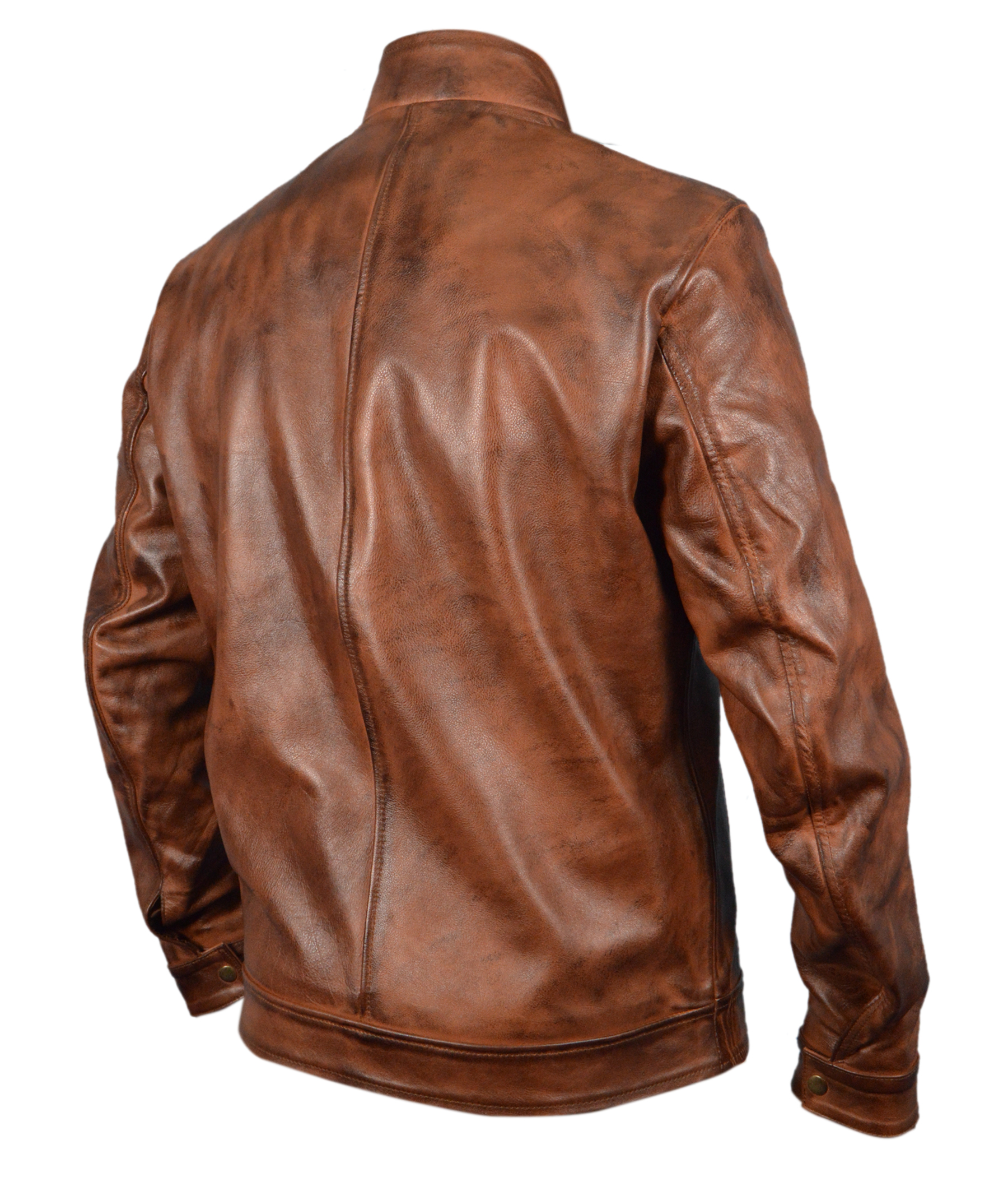 Brett-Dalton leather jacket — back view showing clean lines