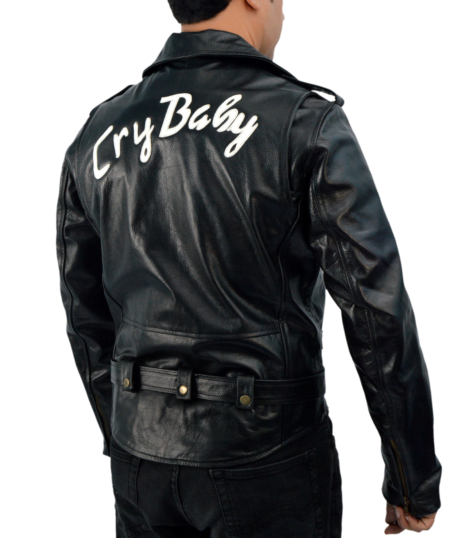 Cry-Baby jacket side view showing pocket and zipper